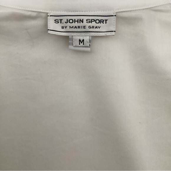 St John Sport by Marie Gray White Button Down Top - Picture 5 of 8